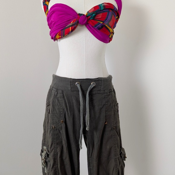 INC Cargo Capris Drawstrings Long Shorts Bermuda Mid Rise - Picture 10 of 11